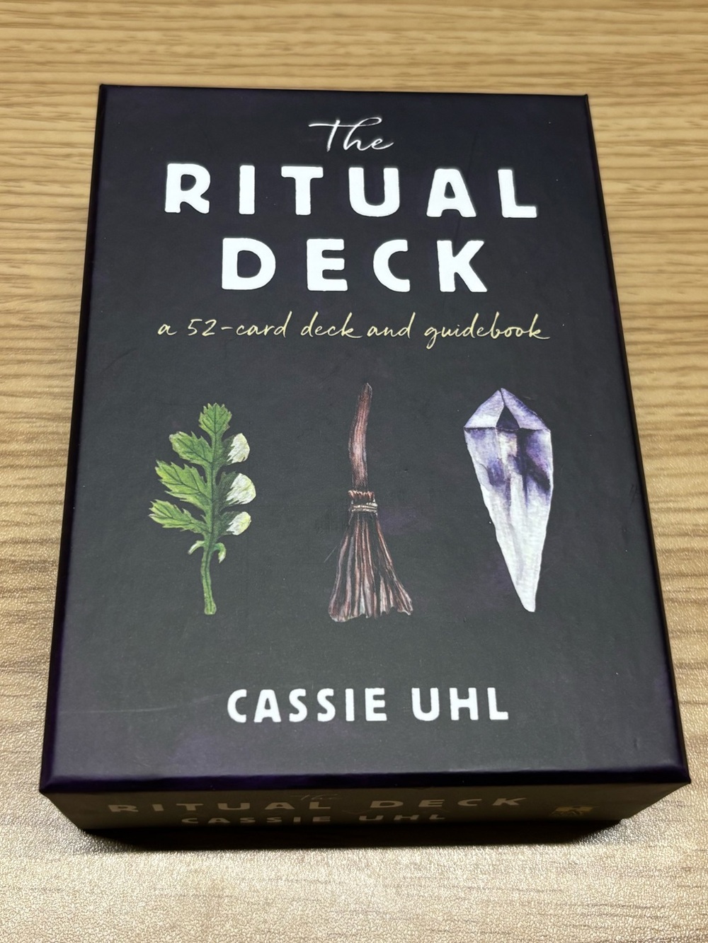 The Ritual Deck by Cassie Uhl - Black Box with Botanical & Crystal Art